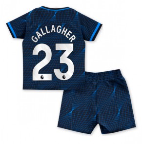 Chelsea Conor Gallagher #23 Replika Babytøj Udebanesæt Børn 2023-24 Kortærmet (+ Korte bukser)